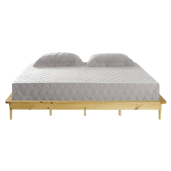 Light Oak Solid Wood Spindle Platform King Bed, image 2