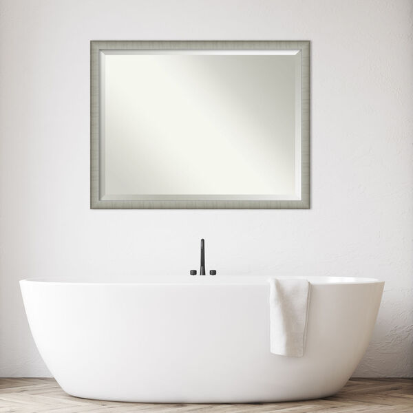 Elegant Pewter Bathroom Vanity Wall Mirror, image 3