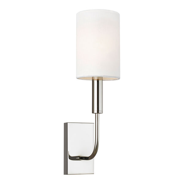 Brianna Polished Nickel One-Light Wall Sconce, image 2
