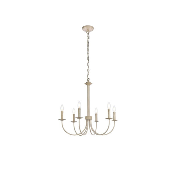 Brielle Weathered Dove 26-Inch Six-Light Pendant, image 1