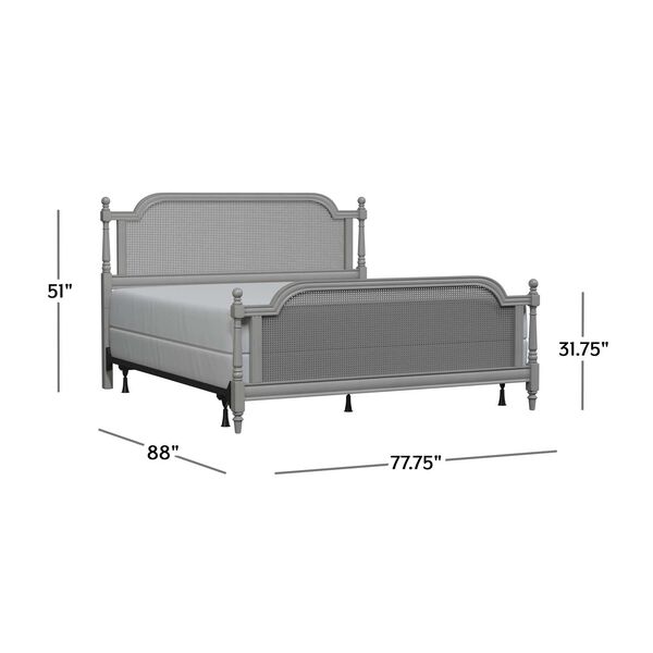 Melanie French Gray King Bed, image 3