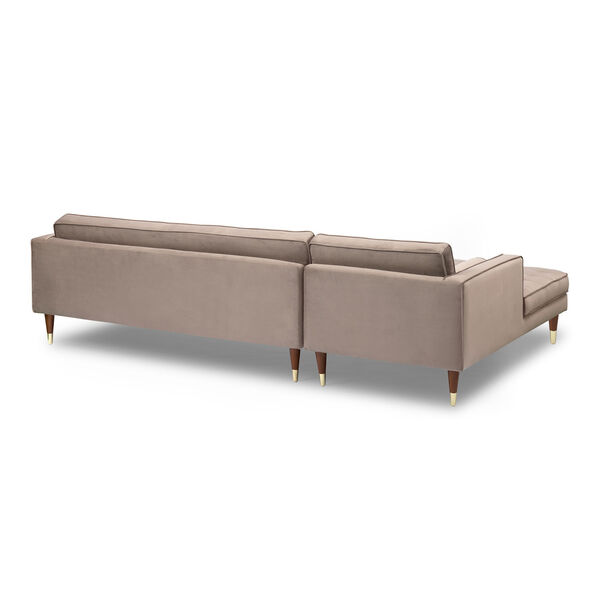 Somerset Taupe Velvet Sectional, image 4