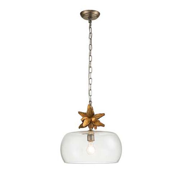 Toissant Gold Silver One-Light Pendant, image 1
