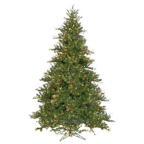 9-Ft. x 72-In. Pre-Lit Mixed Country Pine Tree with 1100 Clear Lights, image 1