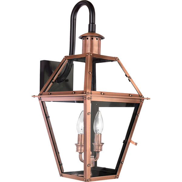 Rue De Royal Aged Copper Two-Light Outdoor Wall Light, image 1