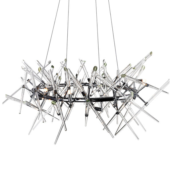 Icicle Chrome 27-Inch 12-Light Chandelier, image 3