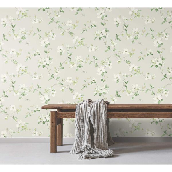 Dogwood Light Grey Wallpaper, image 3