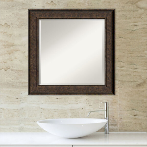 Ridge Bronze 26W X 26H-Inch Bathroom Vanity Wall Mirror, image 5