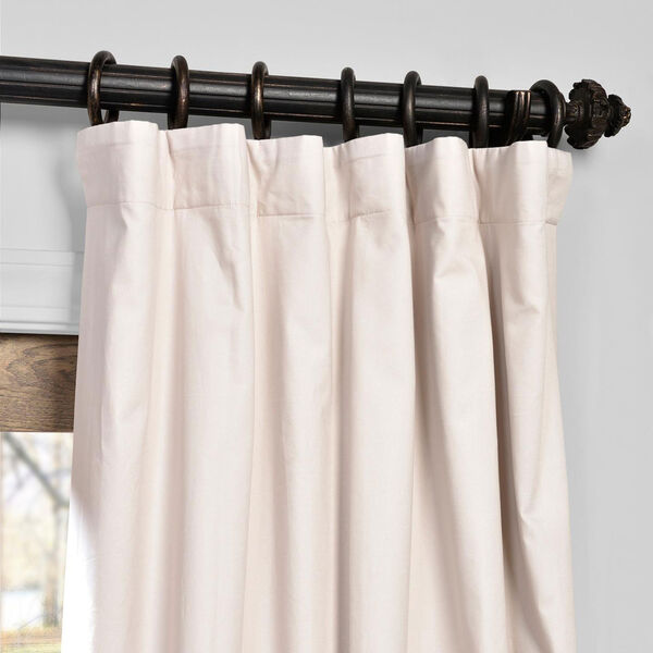 Hazelwood Beige 50 x 84-Inch Solid Cotton Blackout  Curtain, image 2