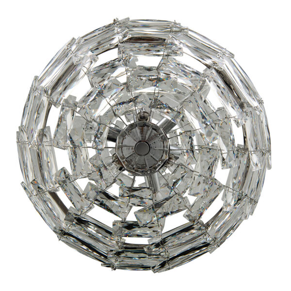 Alta Polished Chrome Nine-Light Pendant with Firenze Crystal, image 4
