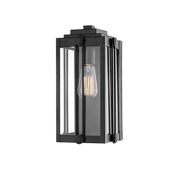 Cora Black Eight-Inch One-Light Outdoor Wall Sconce, image 1