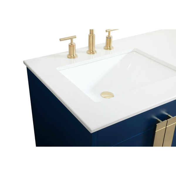 Eugene Blue 60-Inch Double Bathroom Vanity, image 4