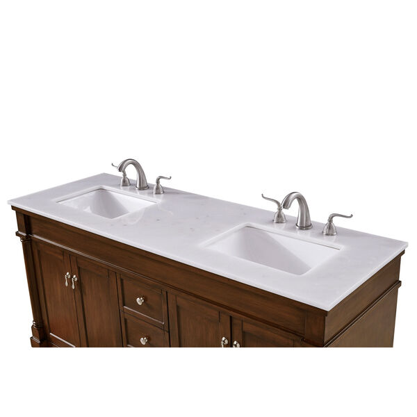 Lexington Walnut 60-Inch Vanity Sink Set, image 5