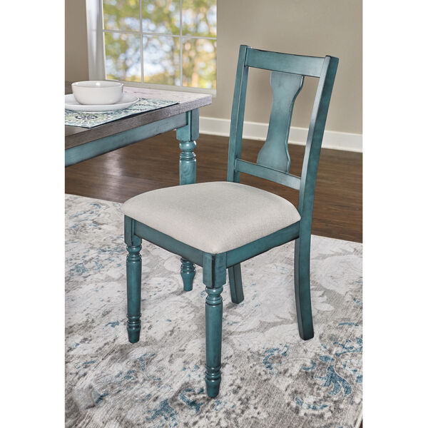 Mason Teal Blue Side Chair, Set of 2, image 2