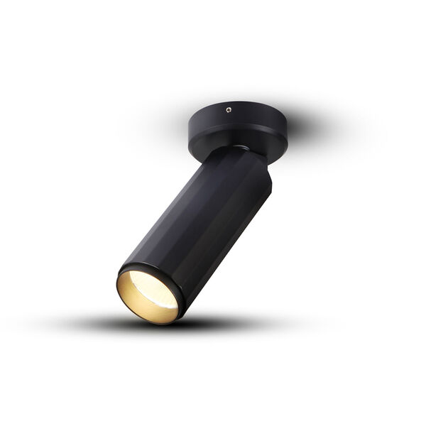 Orbit Black Adjustable LED Flush Mounted Spotlight, image 4