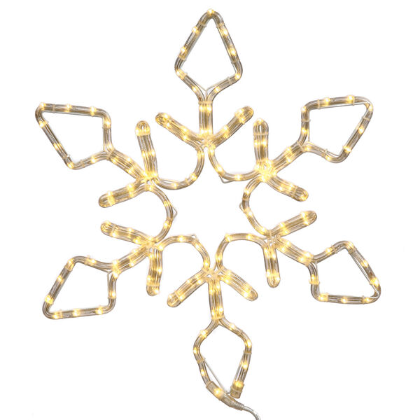 Pure White 36-Inch LED Diamond Snowflake Light with 208 Lights, image 1