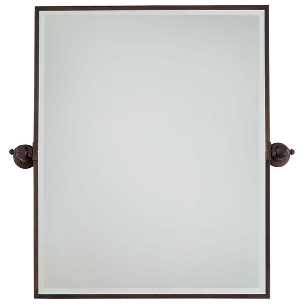 Dark Brushed Bronze Beveled Rectangle Mirror, image 1