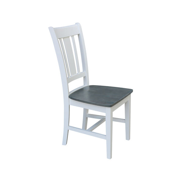 San Remo White and Heather Gray Splatback Chair, image 3