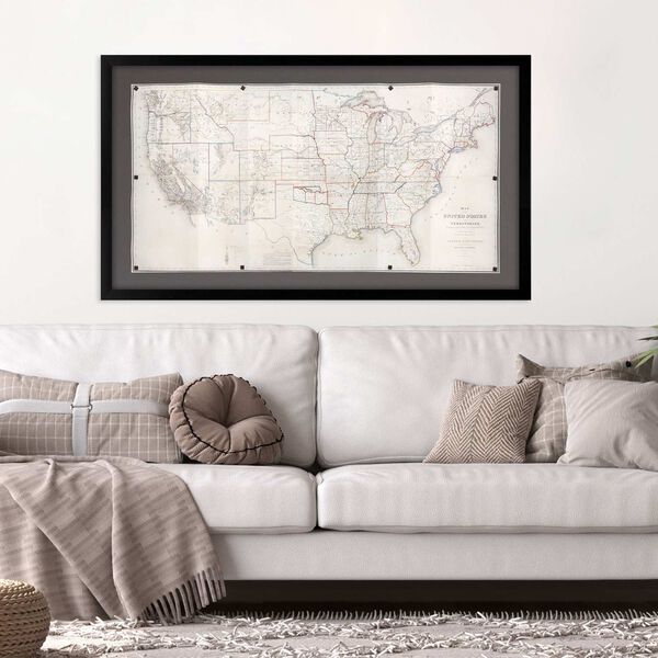 Beige United States Map Wall Art, image 1