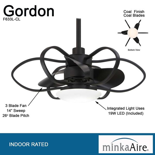 Gordon Coal 29-Inch LED Ceiling Fan, image 4