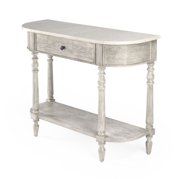 Danielle Gray Marble Console Table, image 1