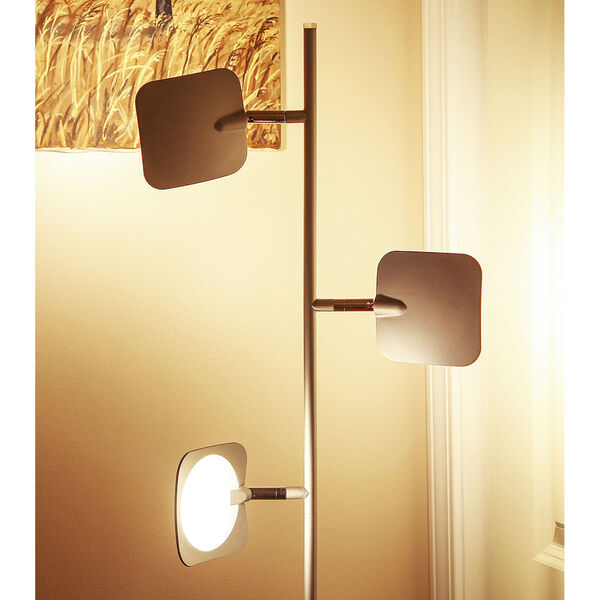 Tree Silver Three-Light Integrated LED Floor Lamp, image 3