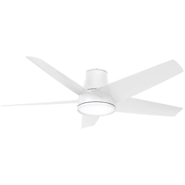 Chubby II Flat White 58-Inch Integrated LED Outdoor Ceiling Fan with Wi-Fi, image 1
