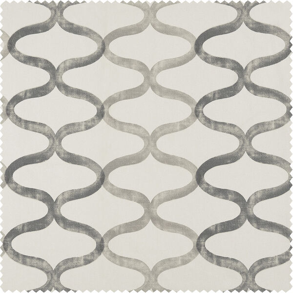Illusions Silver Grey Printed Cotton Window Valance Single Panel, image 5