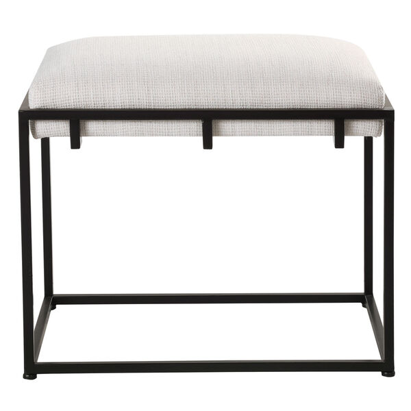 Paradox Matte Black and White 24-Inch Small Bench, image 1