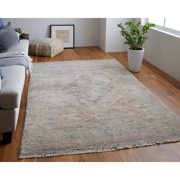 Caldwell Ivory Blue Red Area Rug, image 2