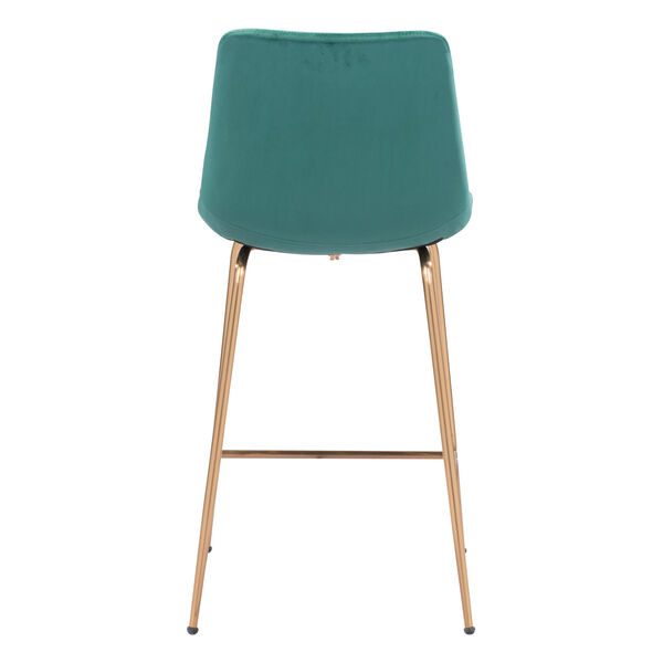 Tony Green and Gold Counter Height Bar Stool - (Open Box), image 5