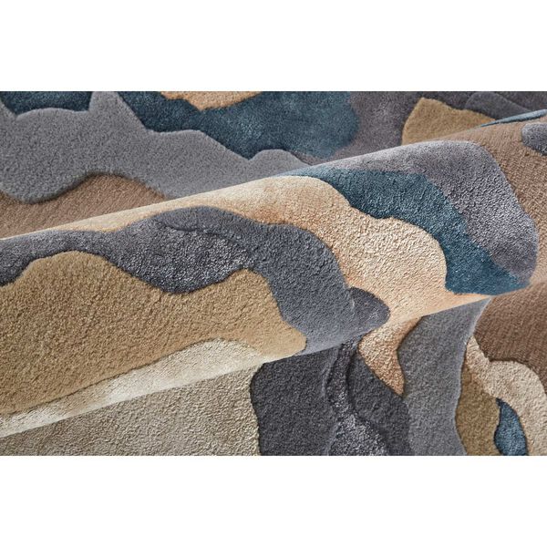 Serrano Abstract Tan Brown Blue Rectangular 3 Ft. 6 In. x 5 Ft. 6 In. Area Rug, image 6