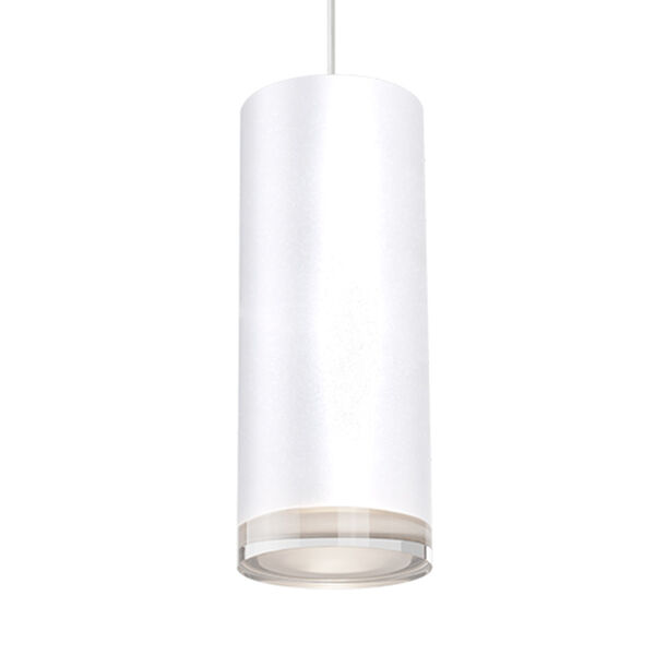 White 10-Inch One-Light LED Pendant with Clear Acrylic, image 1