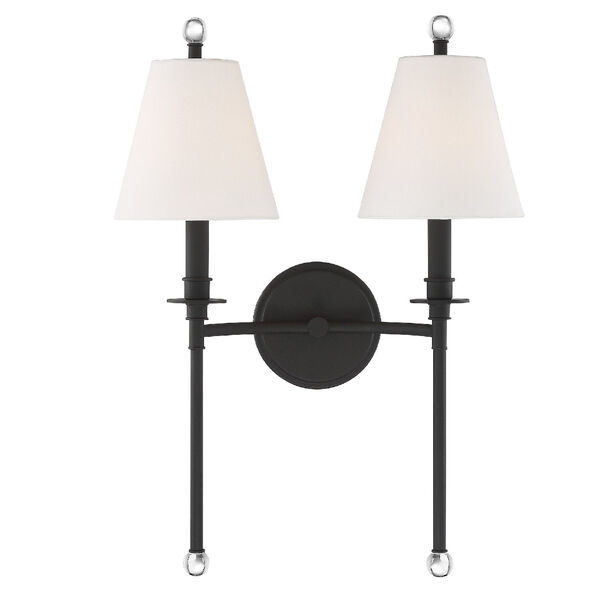 Riverdale Black Forged 15-Inch Two-Light Wall Sconce, image 5