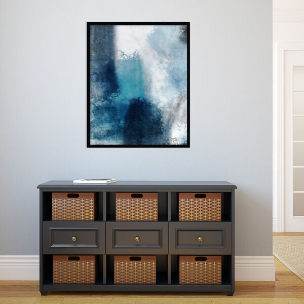 Amy Lighthall Black Aqua Abstract I 27 x 33 Inch Wall Art, image 1