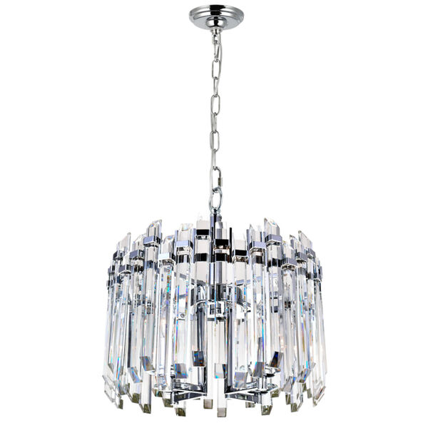 Henrietta Chrome Four-Light Chandelier with K9 Clear Crystals, image 6