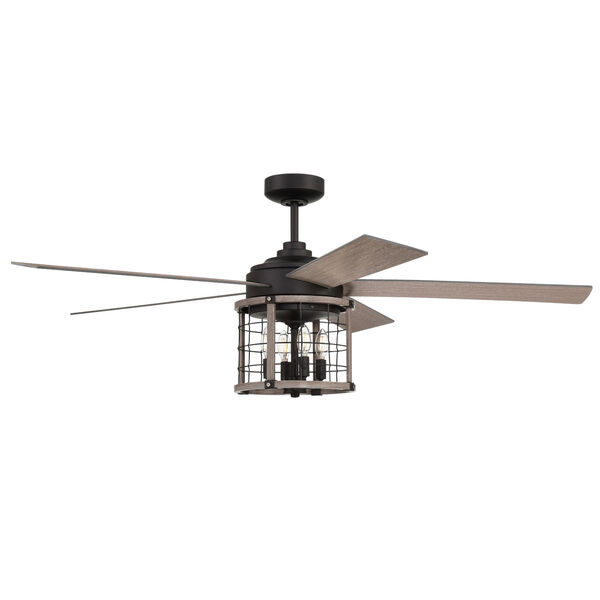 Nicolas Flat Black Light Wenge 56-Inch LED Ceiling Fan, image 7