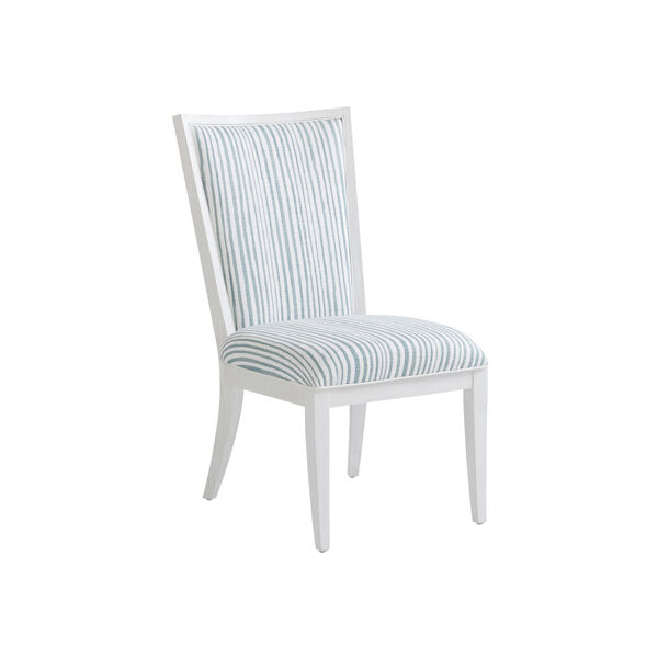 Ocean Breeze White and Blue Sea Winds Upholstered Side Chair, image 1