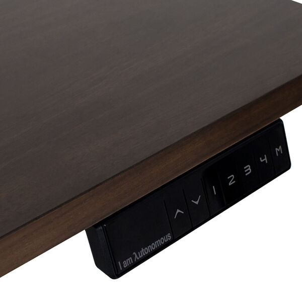 Autonomous Black Frame Walnut Classic Top Adjustable Height Standing Desk, image 3
