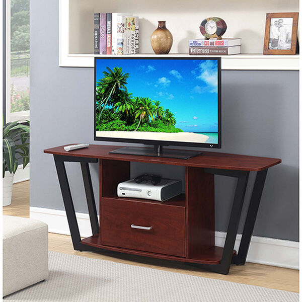 Graystone Cherry 60-Inch TV Stand with Black Frame, image 1