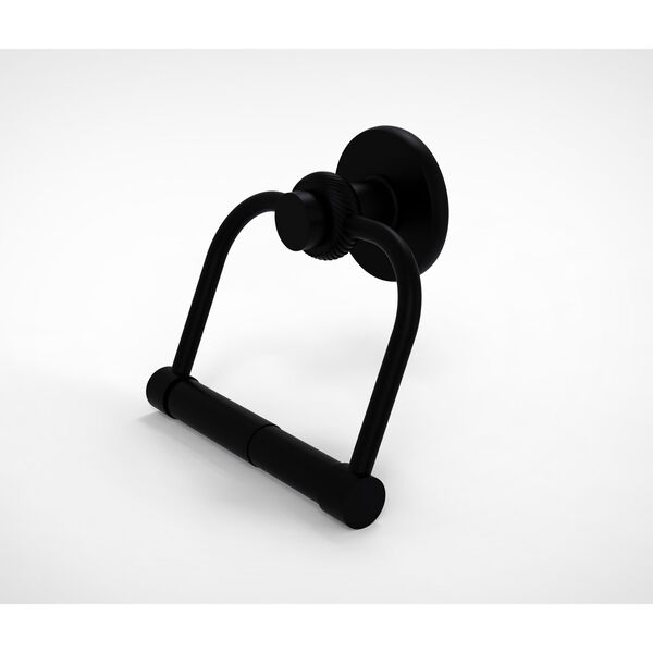 Mercury Collection 2 Post Toilet Tissue Holder with Twisted Accents, Matte Black, image 1