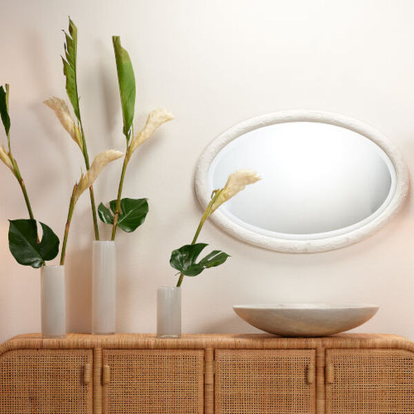 Ovation White 24 x 36 Inch Oval Mirror, image 1