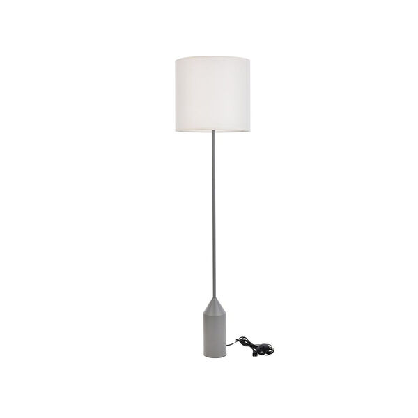 Ines Concrete Gray and White One-Light Floor Lamp, image 3