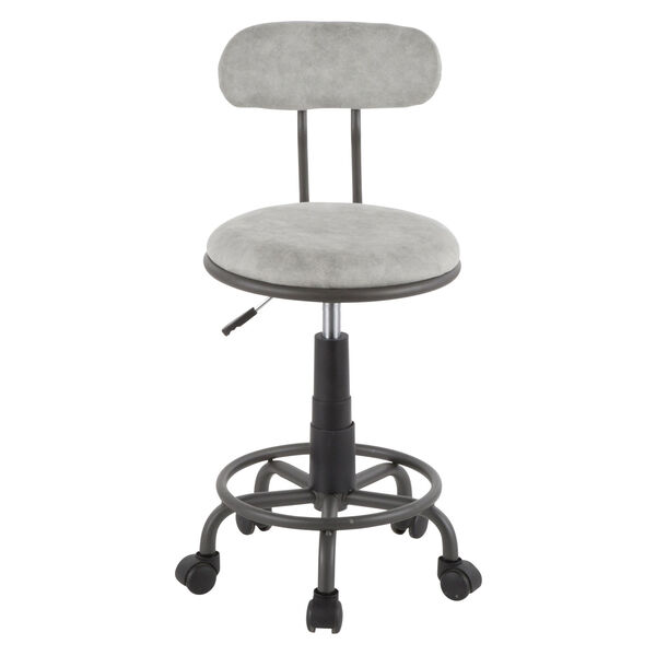 Swift Black and Grey Swivel Task Chair, image 4