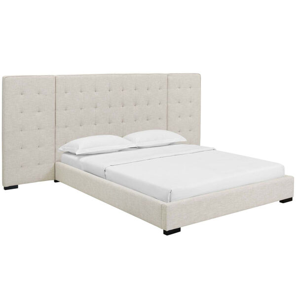 251 First Cooper Queen Upholstered, Vivian Faux Leather White Queen Upholstered Platform Bed Frame