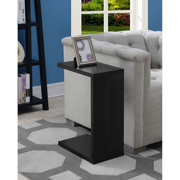 Northfield Black 16-Inch C Shaped End Table, image 1