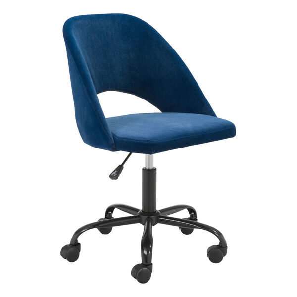 Treibh Blue and Black Office Chair, image 1
