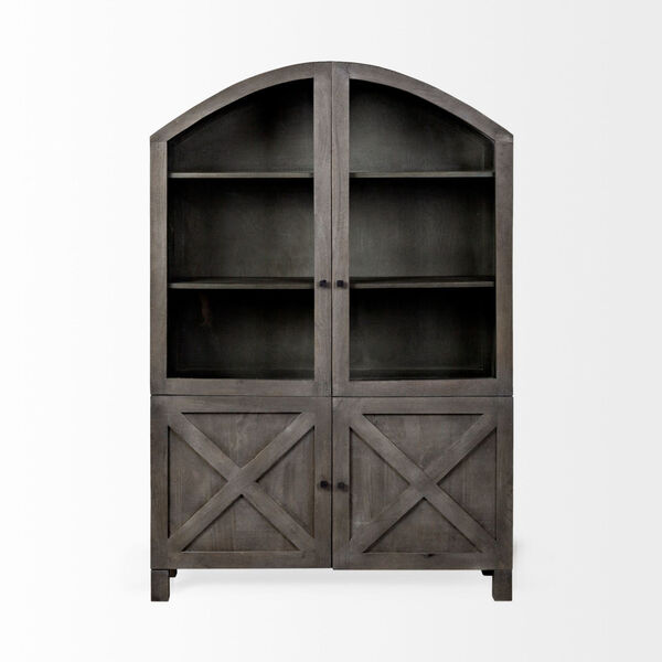 Barrett Gray Solid Wood Display Cabinet, image 2
