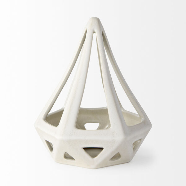 Hood White Geometric Ceramic Decorative Object, image 2