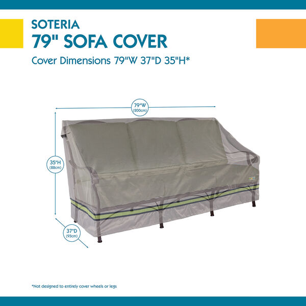 Soteria Grey RainProof 79 In. Patio Sofa Cover, image 3